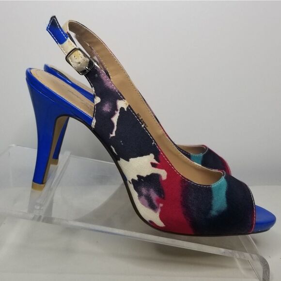 Mootsie Tootsies Women's‎ Multi Color Open Toe Dress Heels Size 7.5M - Picture 3 of 11